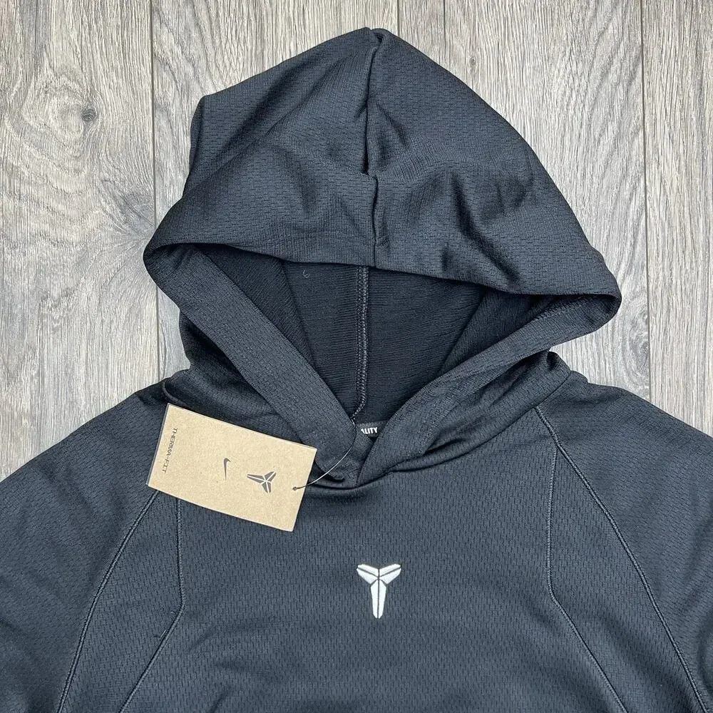 Nike Kobe Hoodie Sz XL Big Kids Black White Therma Fit Pullover $52